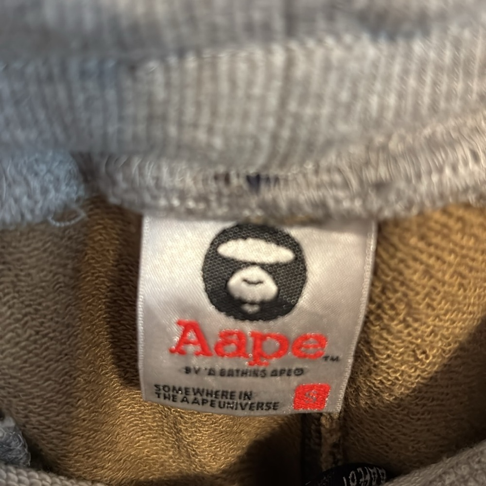 AAPE  Gray Green CAMO SWEATPANTS Lounge Pant jogger - Picture 6 of 8